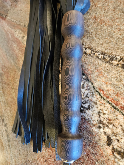 Wenge handle Flogger with Deer tanned cow hide