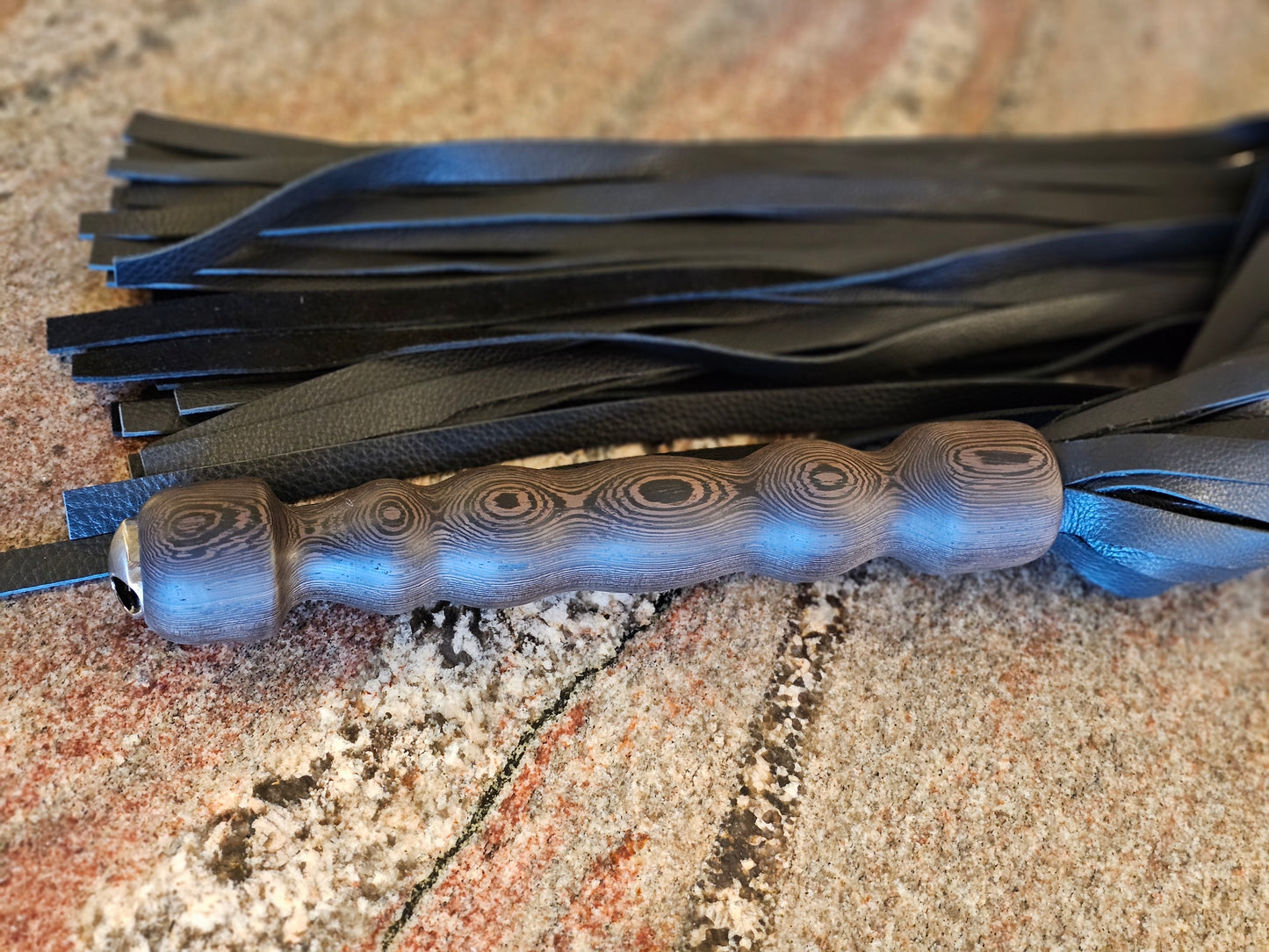 Wenge handle Flogger with Deer tanned cow hide