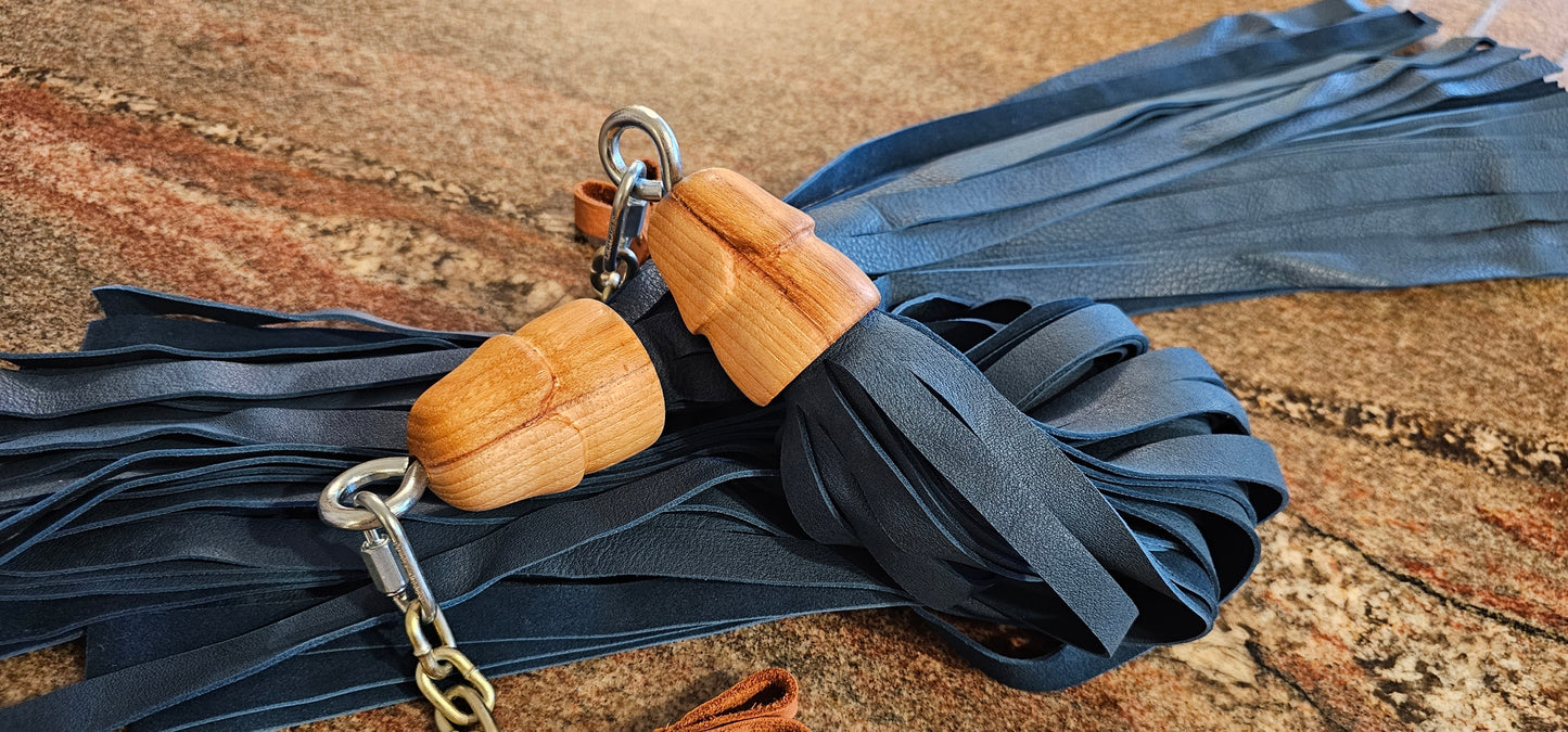 Oak Dickhead poi Flogger set