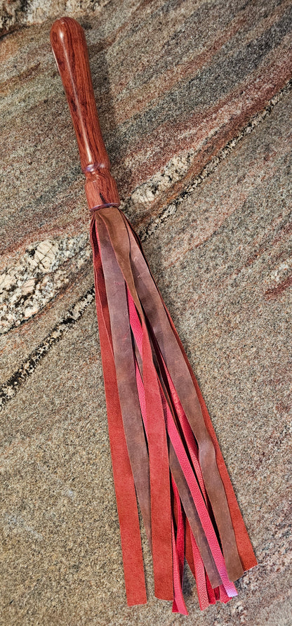 African Padouk handle with Red Lerado and Buffalo Flogger