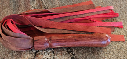 African Padouk handle with Red Lerado and Buffalo Flogger